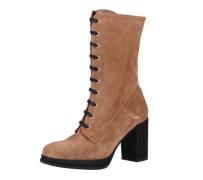 gadea Damen Stiefelette Echtleder-Schuhe mit Plateau und Blockabsatz 4...