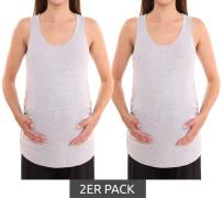 2er Sparpack neun 9 monate Damen Sommer-Top schlichtes Shirt Schwanger...