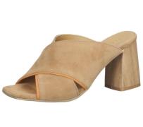 SANSIBAR Damen Echtleder-Schuhe moderne Sommer-Sandale mit Blockabsatz...