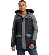 BLEND Herren Parka Winter-Jacke Mikael mit abnehmbarem Kunstpelz Schwa...