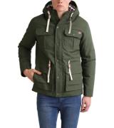 SOLID Herren Parka Übergangs-Jacke mit gefütterter Kapuze Chara Khaki