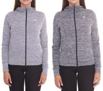 OXIDE Training Damen Fleece-Jacke sportliche Fitness-Jacke in melierte...