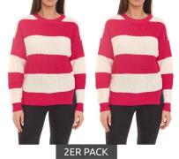 2er Sparpack Aniston CASUAL Pullover gestreifter Damen Strick-Sweater ...