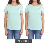 2er Sparpack AjC Damen T-Shirt mit Vista Al Mar Rücken-Print kurzärmli...