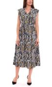 HECHTER PARIS Damen Midi-Kleid modisches Sommer-Kleid mit Allover-Must...