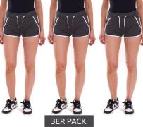 3er Sparpack OCEAN SPORTSWEAR Damen Sweat-Shorts kurze Hose mit seitli...