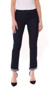 H.I.S. Damen Denim-Hose Jeans verkürzte Jeans mit Beinumschlag Baumwol...