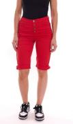 DELMAO Damen Sommer-Hose Jeans-Shorts Baumwoll-Hose 97270327 Rot