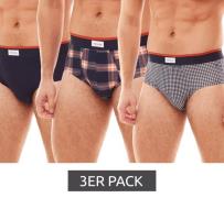 3er Pack seidensticker Cotton Flex Brief Slips für Herren mit Logo-Bun...