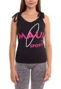 MAUI SPORTS Damen Top ärmelloses Sommer-Shirt mit Logo-Print auf der F...