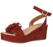 Venturini Milano Damen Echtleder-Sandalette Sommer-Schuhe mit Fesselri...