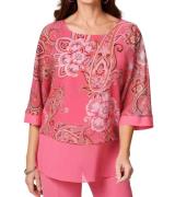 select by Hermann Lange Damen Sommer-Bluse im Kimono-Schnitt Chiffon 3...