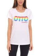 OTTO products T-Shirt Damen Baumwoll-Shirt Diversity mit Regenbogendru...