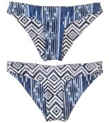 RIP CURL Moon Tide Revo Damen Bikini-Unterteil wende Bademode gestreif...