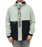 Project X Paris Utility Woven Herren Wind-Jacke wasserdichte Kapuzen-J...