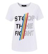 Aniston CASUAL Kurzarm-Shirt Damen Baumwoll-T-Shirt mit STOP THE FIGHT...