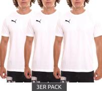 3er Pack Puma TeamGOAL 23 Casual Herren Baumwoll-Shirt mit Logo-Sticke...