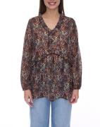 Aniston Damen Sommer-Bluse mit Rüschen-Details Langarm-Shirt mit Allov...