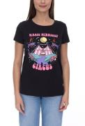 AjC Damen T-Shirt Freizeit-Shirt mit Frontprint Magic Midnight Circus ...