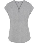 Tamaris Damen Half-Zip Shirt kurzärmliges T-Shirt mit V-Ausschnitt 636...