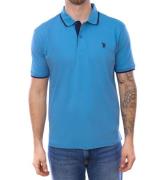 U.S. POLO ASSN. Herren Polo-Shirt Basic-Shirt Baumwoll-Shirt Kurzarm-S...