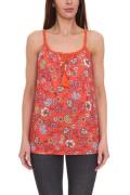 melrose Tussle Damen Wirk-Top geblümtes Spaghetti Top mit Quaste 76377...