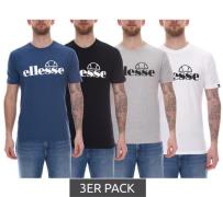 3er Pack ellesse Fuenti T-Shirt Herren Baumwoll-Shirt mit Logo-Print S...