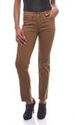 Cheer schlichte Damen Stoffhose Kurzgröße Khaki