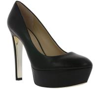 GUESS Echtleder High Heels Pumps schöne Damen Plateau-Schuhe Schwarz