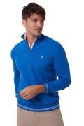 JIMMY SANDERS Half-Zip-Pulli modischer Herren Strick-Pullover Slim Fit...