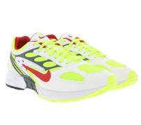 NIKE Air Ghost Racer Schuhe ausgefallene Retro-Sneaker Weiß/Neon Gelb