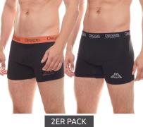 2er Pack Kappa Unterwäsche bequeme Herren Boxershorts Schwarz