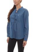 Lee Drawcord Bluse leichte Damen Schnür Jeans-Bluse mit Vokuhilasaum B...