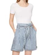 LTB Dorla Sommer-Shorts gestreifte Damen Paper Bag Shorts mit Bindegür...