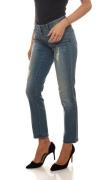 Aniston 5-Pocket-Jeans moderne Damen Baumwoll-Hose im Used-Look Kurzgr...