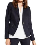 COMMA Blazer elastische Damen Kurzjacke mit Reverskragen Dunkelblau