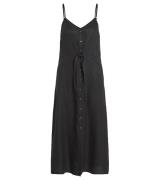 VILA Maxi-Kleid locker fallendes Damen Freizeit-Kleid mit Knopfleiste ...