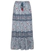 Pepe Jeans Hippie-Rock Ras luftiger Damen Maxi-Rock mit Kordeln und Bl...