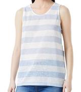 LTB Rezoco Damen Tank-Top durchscheinendes Sommer-Shirt mit Blockstrei...