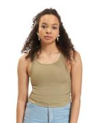 Sixth June Crop Top mit Seitennaht und Raffung, khaki