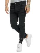 vsct Keanu Slim Fit-Jeans mit Reißverschluss am Beinabschluss, Schwarz...