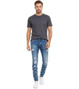 2Y Premium Levin Skinny Fit Herren Jeans Stylische-Hose mit Schachbret...