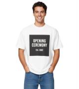 Opening Ceremony White Box Logo T-Shirt aus Baumwolle – Weiß/Schwarz