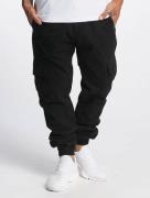 stylische DEF Herren Jeans Reißverschluss Taschen mit Baumwolle Schwar...