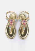 leichte Buffalo Damen Sandalen Gold