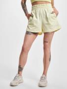 sommerliche adidas Damen Shorts Kordelzug mit Baumwolle Gelb