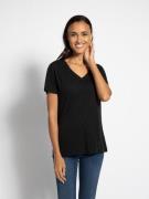 Superdry T-Shirt in schwarz für Damen, Größe: S. Pocket V Neck Tee